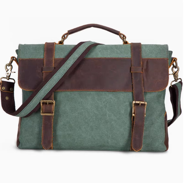 Vintage Messenger Bag aus Canvas und Leder – Bild 2 | LuxeStyle