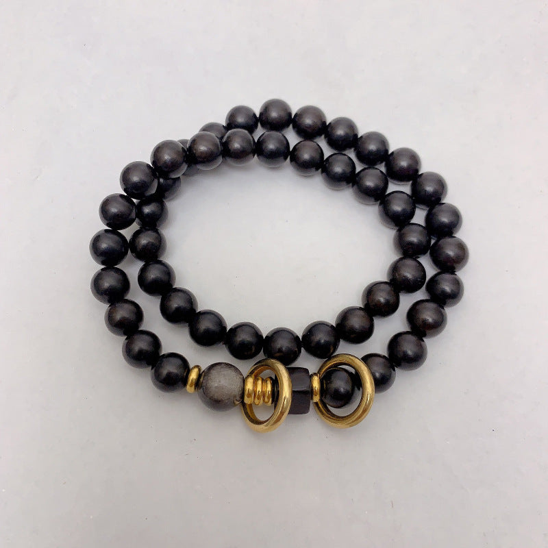 Ebony Doppelarmband, Ethnisch-Doppellagig