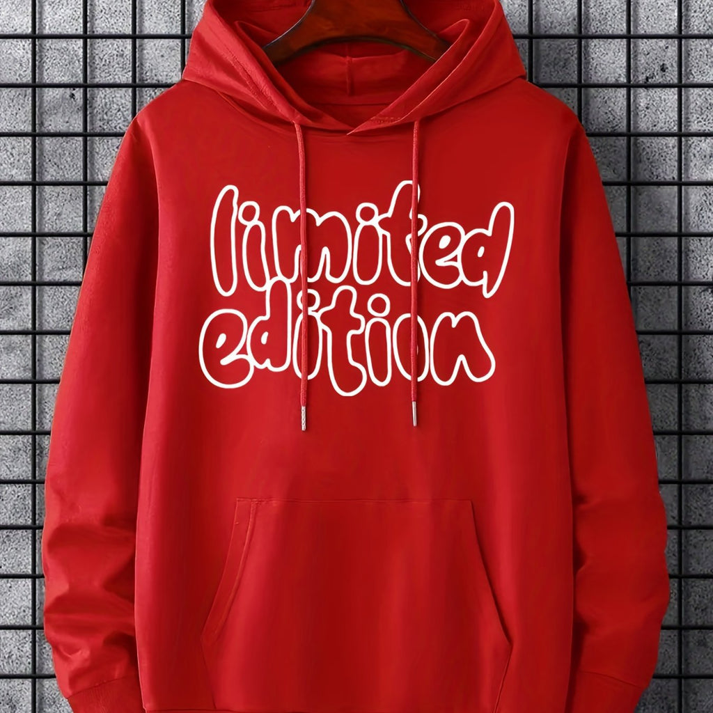 Gemusterter Fleece-Kapuzenpullover für Herren
