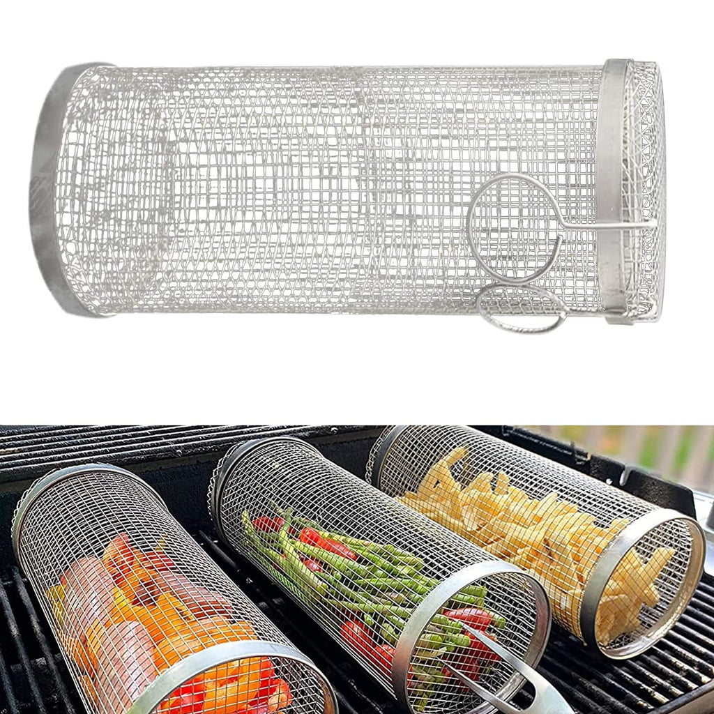 Rollender Grillkorb aus Metall