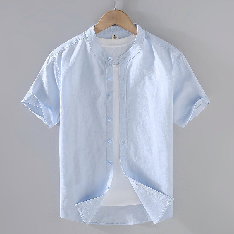 Leinenhemd Kurzarm Slim Fit