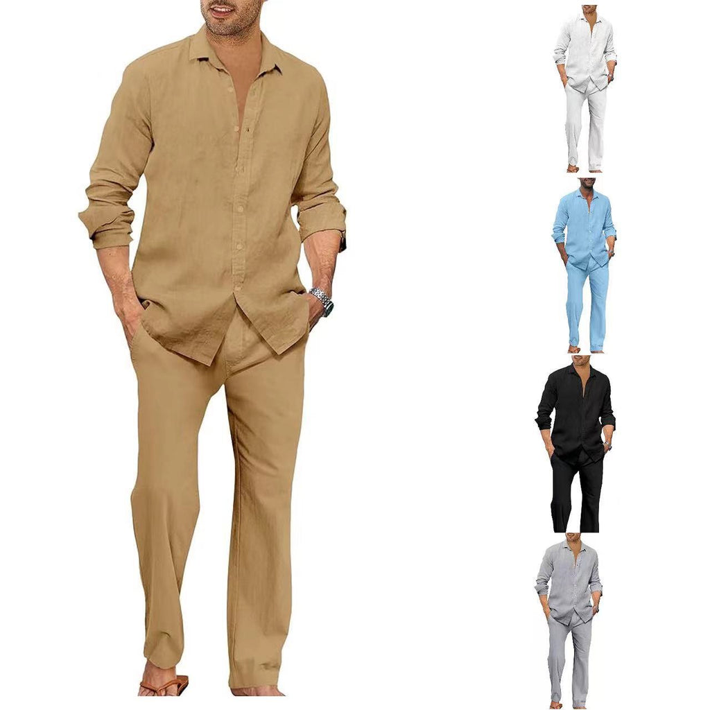 Herren Freizeit-Set Langarmshirt und Hose – Bild 6 | LuxeStyle