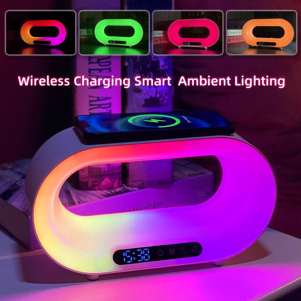 3-in-1 LED Lampe mit Wecker & Wireless Charger