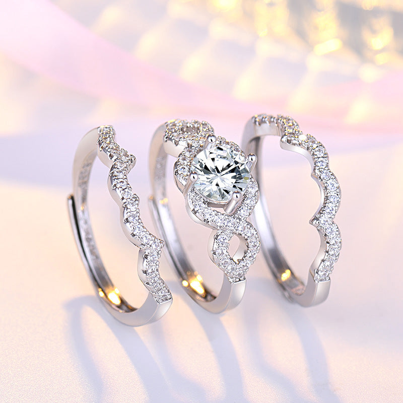 3-in-1 Blumenkrone Ring