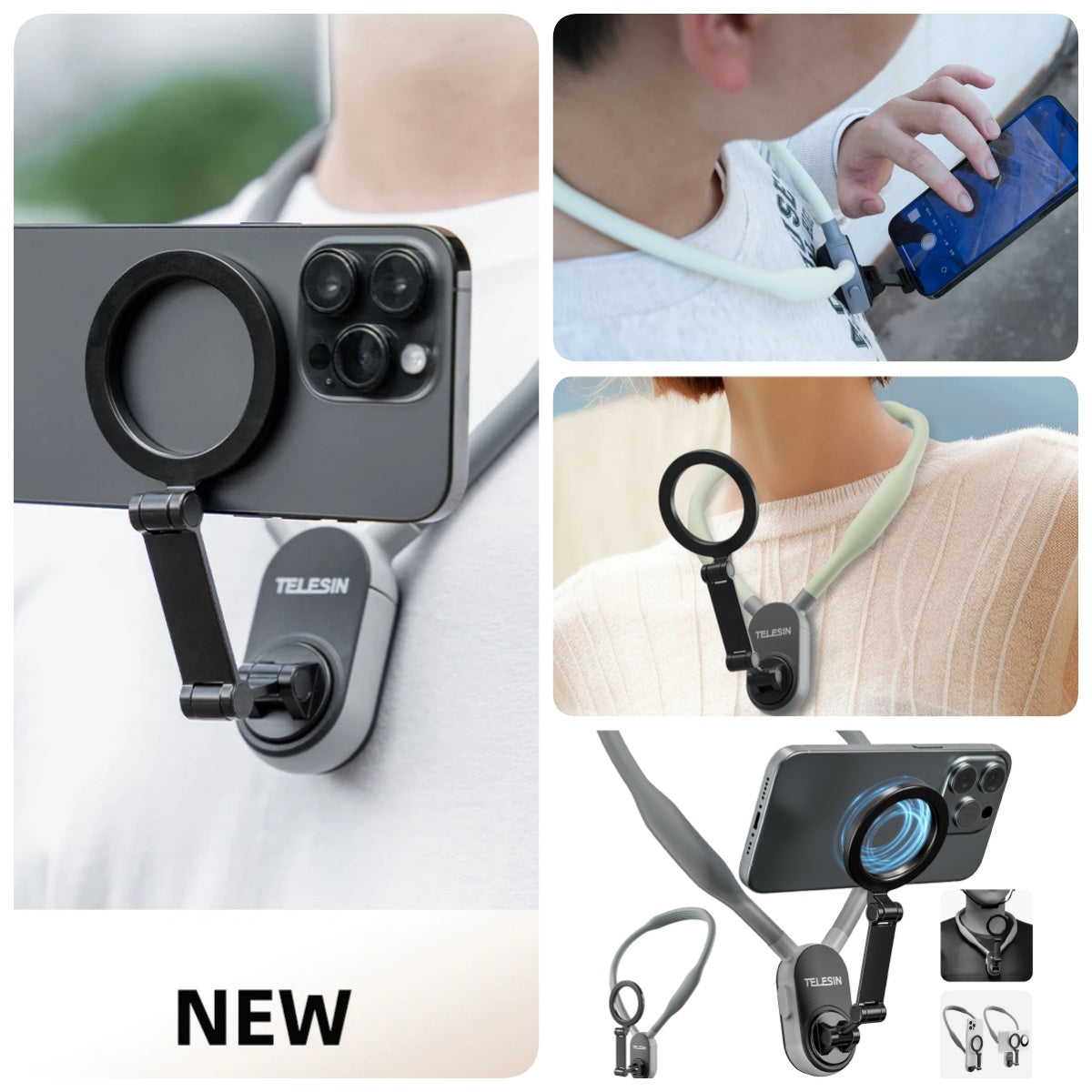 Magnetische Nackenhalterung für Smartphones