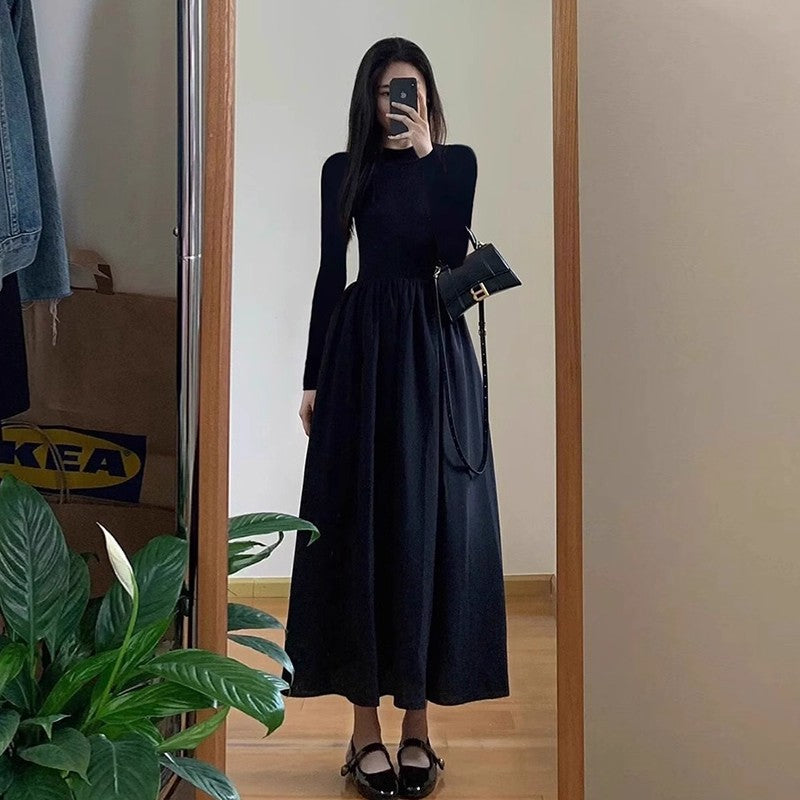 Elegantes Langarm-Kleid in Schwarz – Bild 4 | LuxeStyle