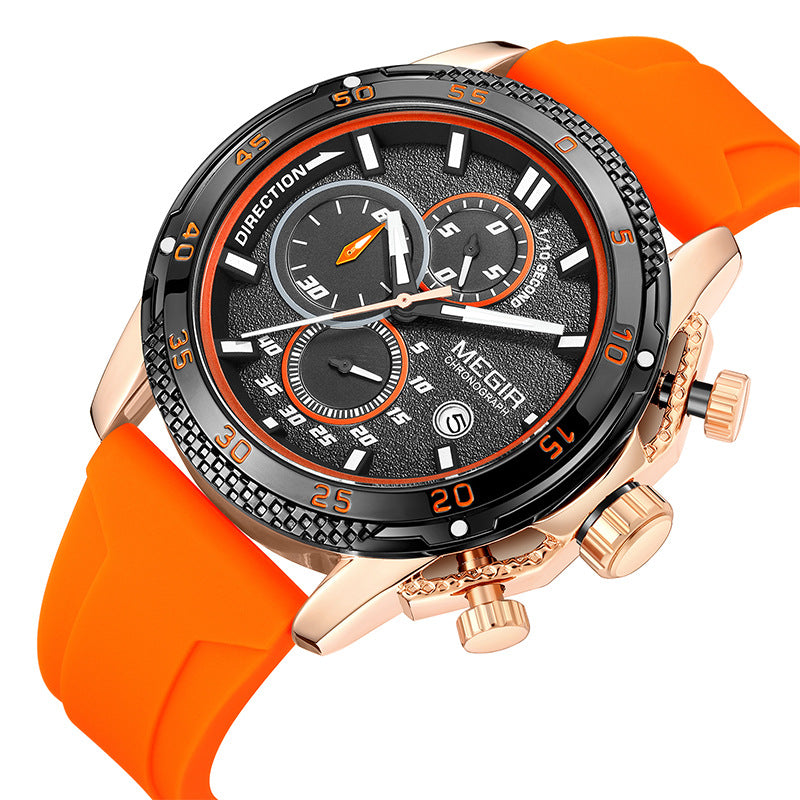 Multifunktionale Chronographen-Uhr mit Silikonarmband – Bild 8 | LuxeStyle