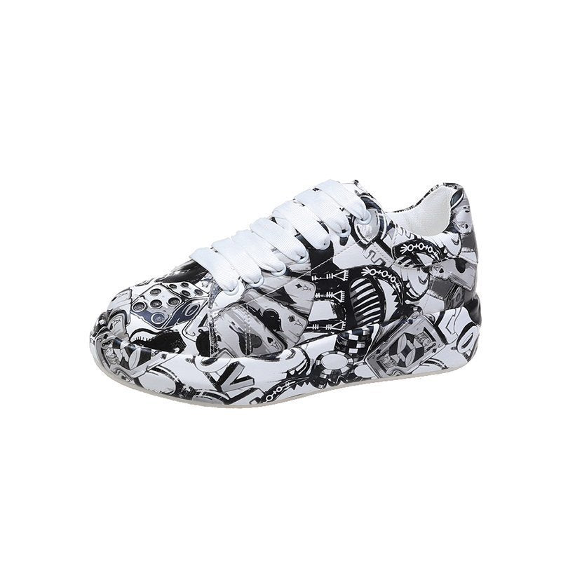 Damen Plateau Sneaker mit Bemalung – Bild 7 | LuxeStyle
