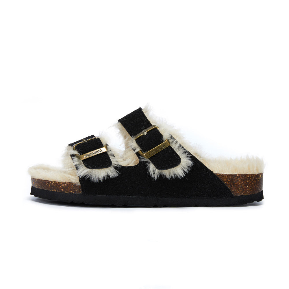 Boken Kork-Slipper aus Veloursleder – Bild 4 | LuxeStyle