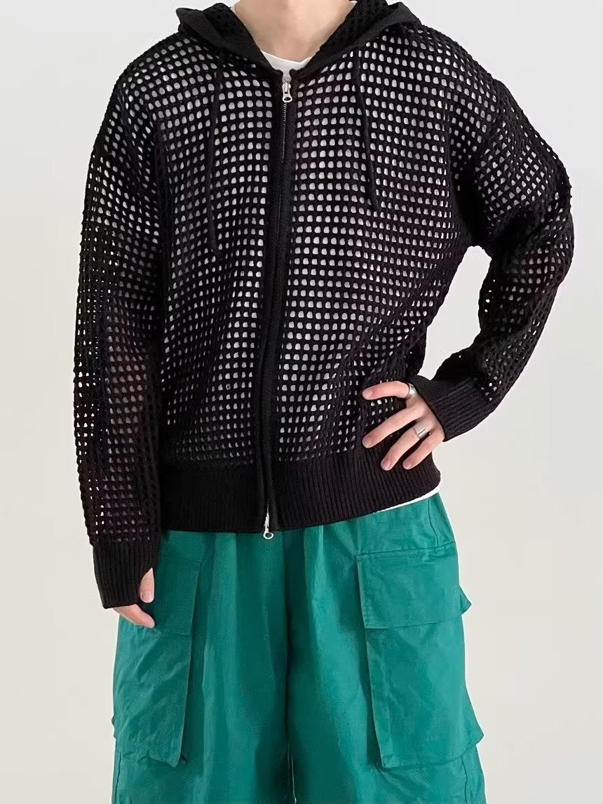 Kapuzen-Strickpullover für Herren
