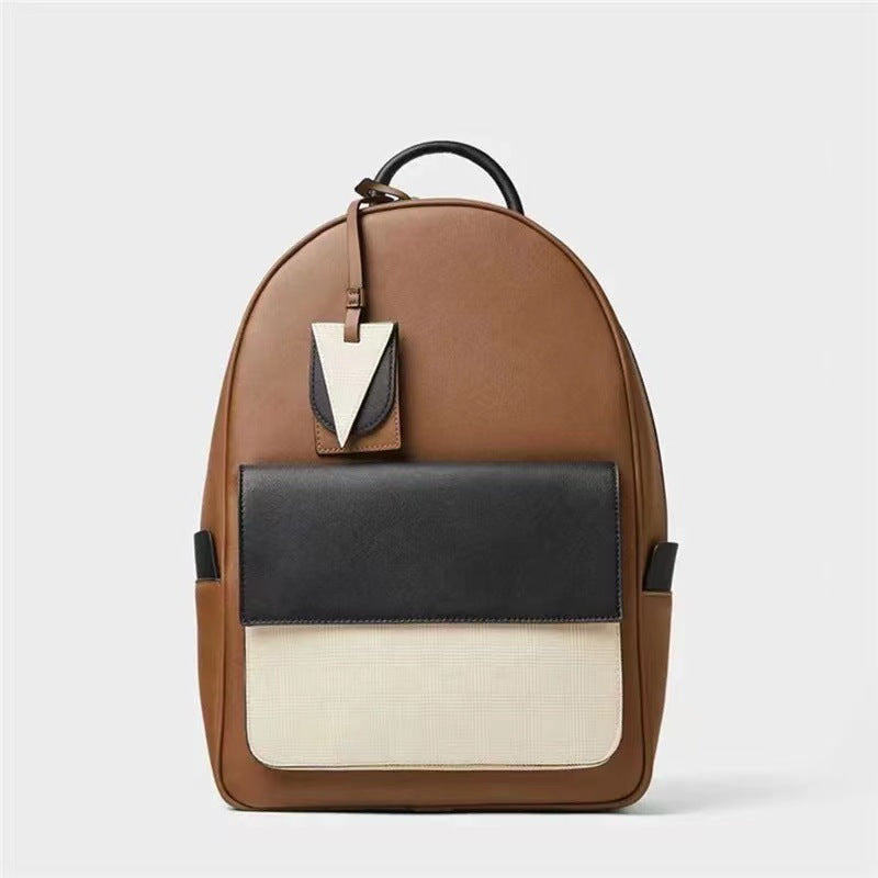Dunkelbrauner PU-Leder Rucksack 20-35 L – Bild 7 | LuxeStyle