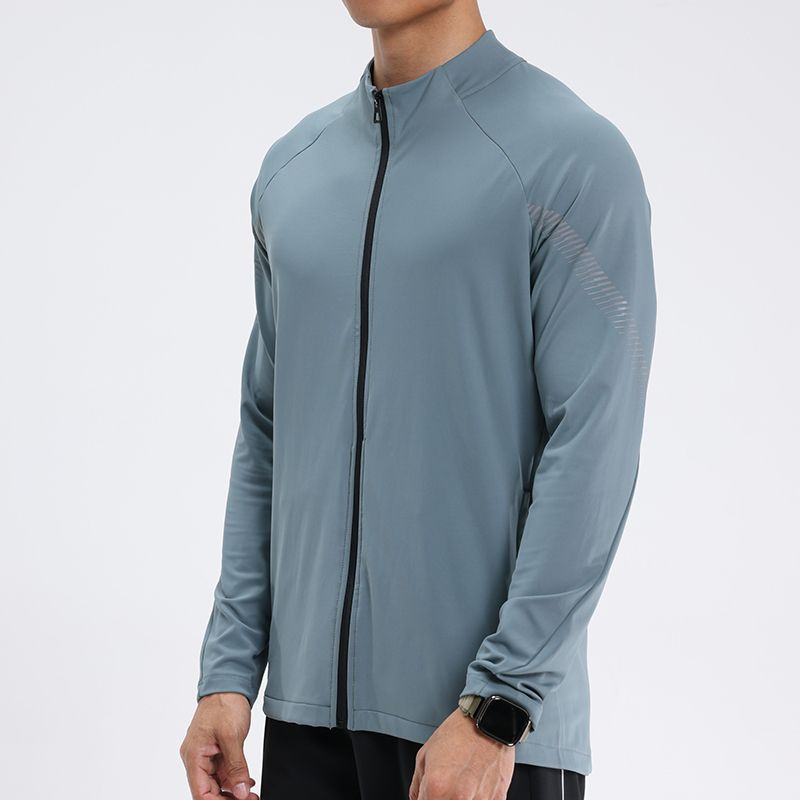 Herren Windbreaker Laufjacke mit Stehkragen