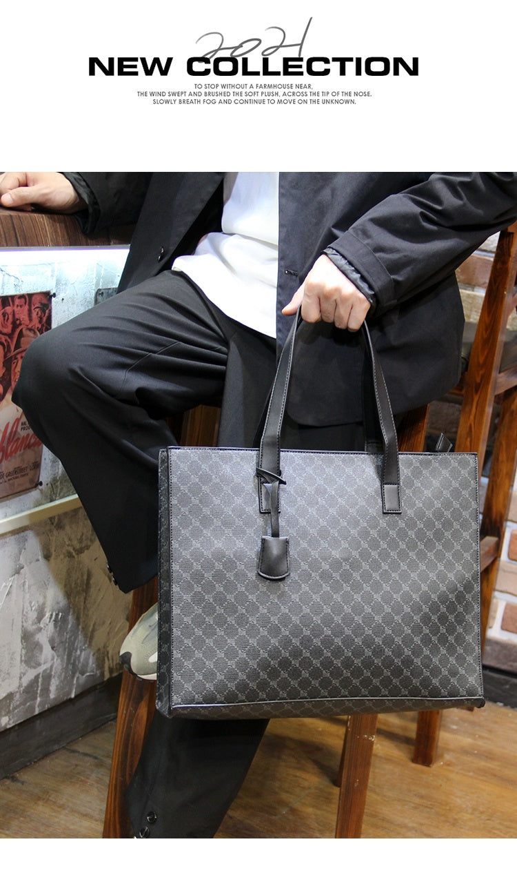 Karo Tote Alltag Schultertasche Herren | LuxeStyle