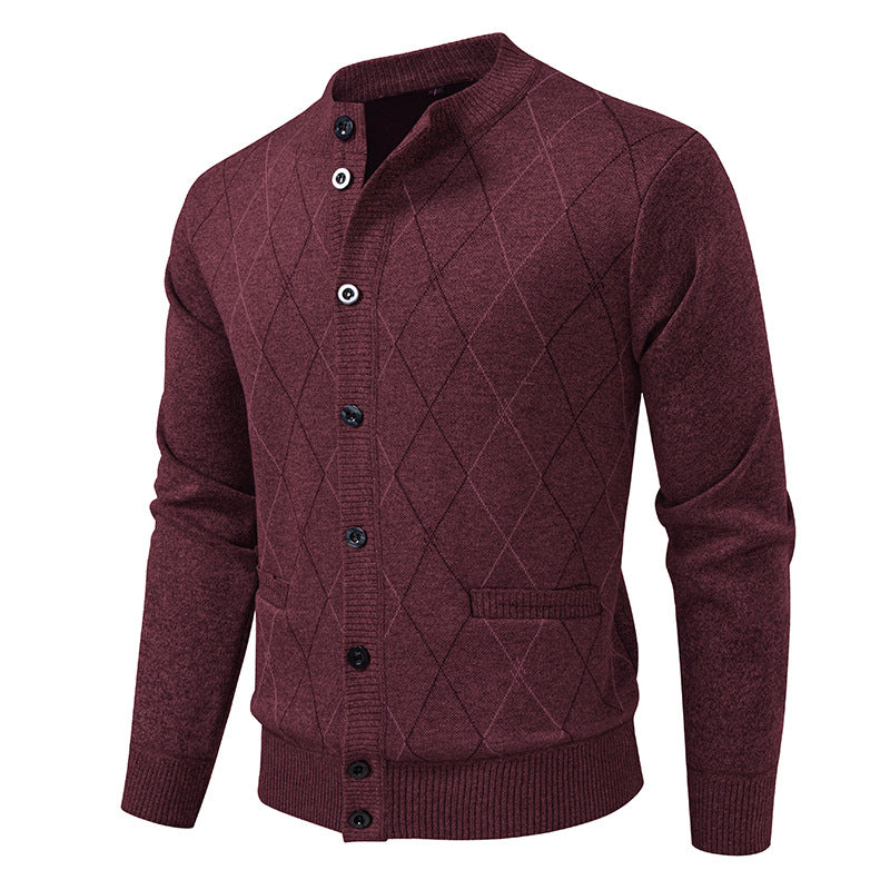 Gerippter Strickpullover mit Wellenmuster