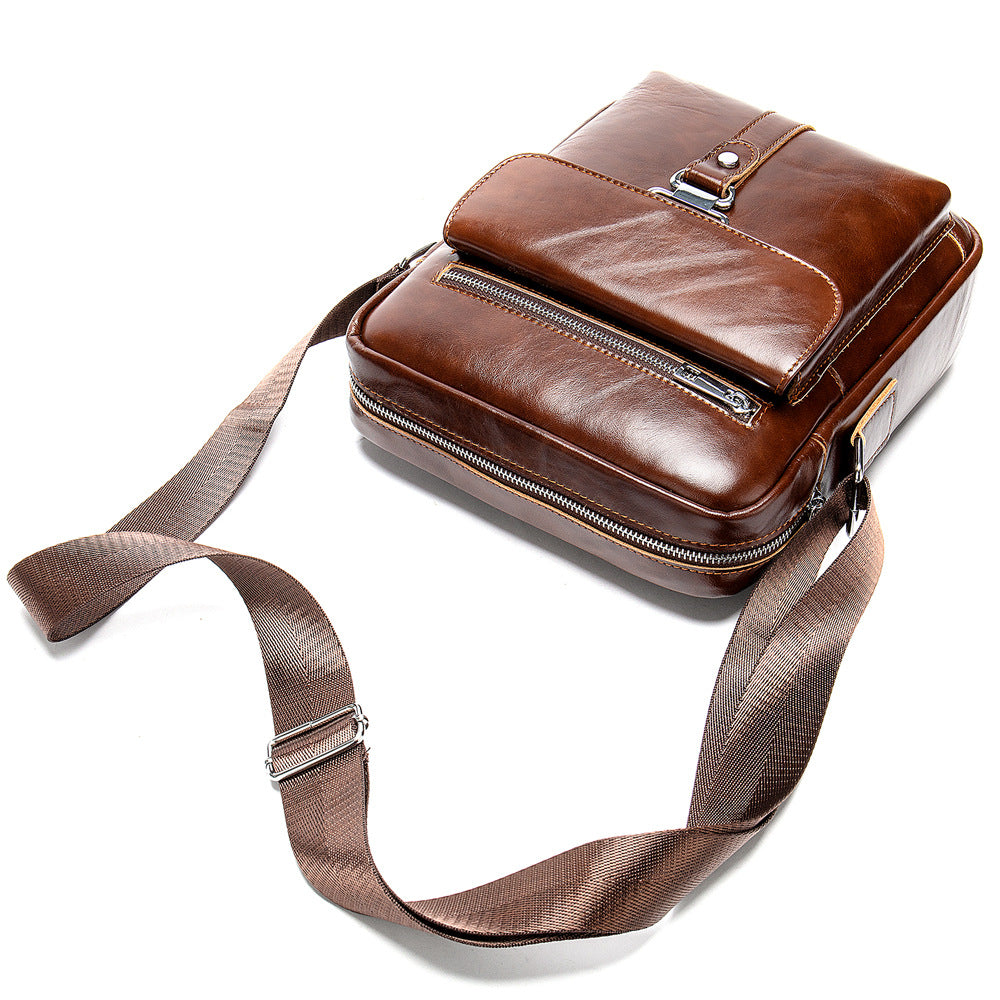 Männlicher Leder Messenger Beutel