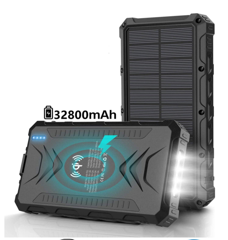 Wasserdichte Solar-Powerbank mit Wireless Charging