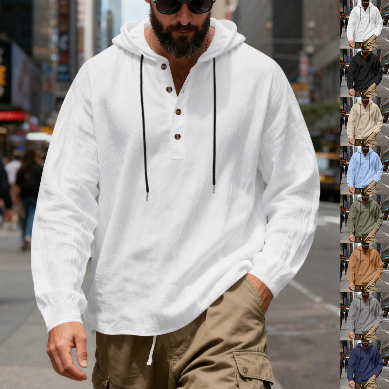 Leinen Hoodie für Herren | LuxeStyle