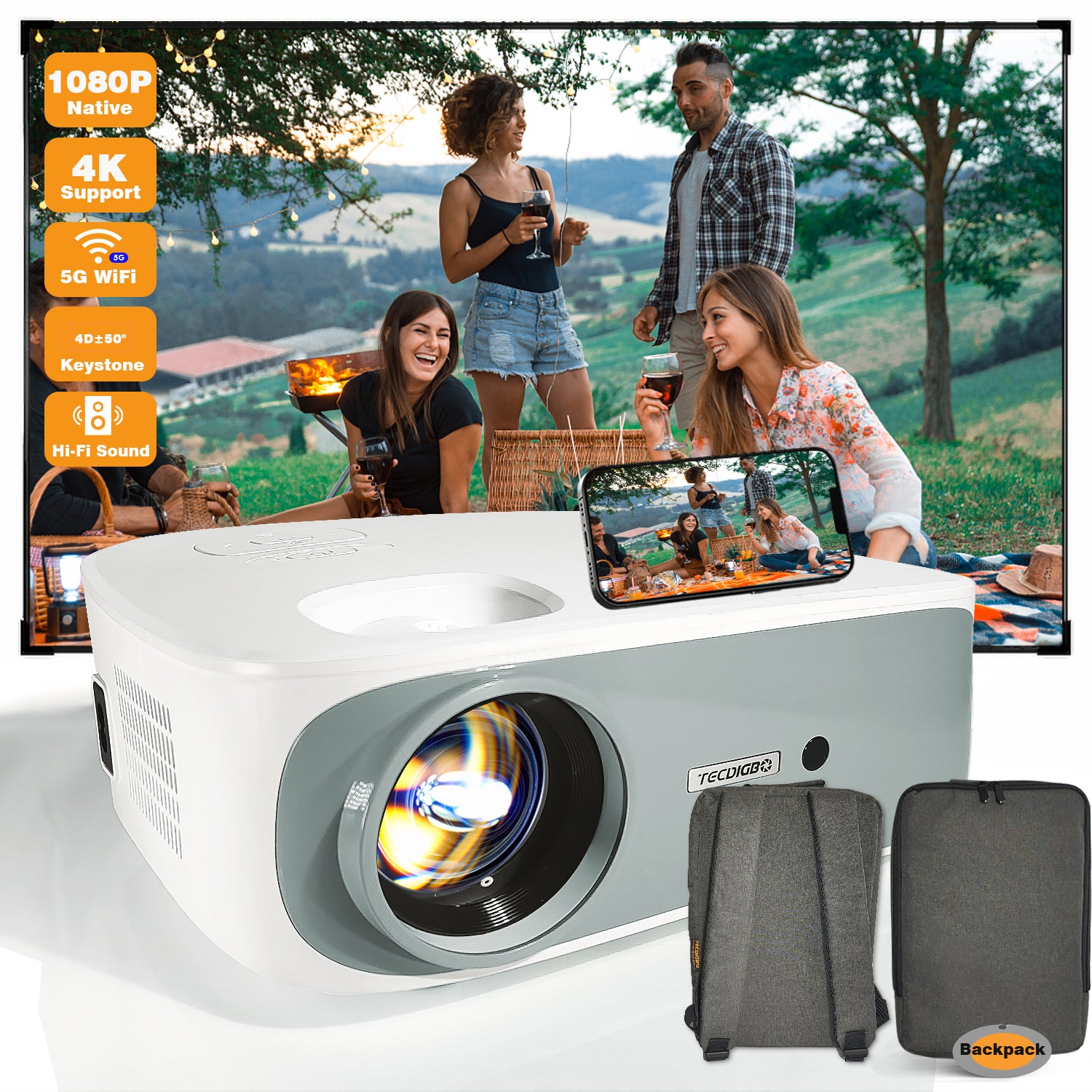 Mini-Beamer «Beamly» · WLAN HD-Projektor
