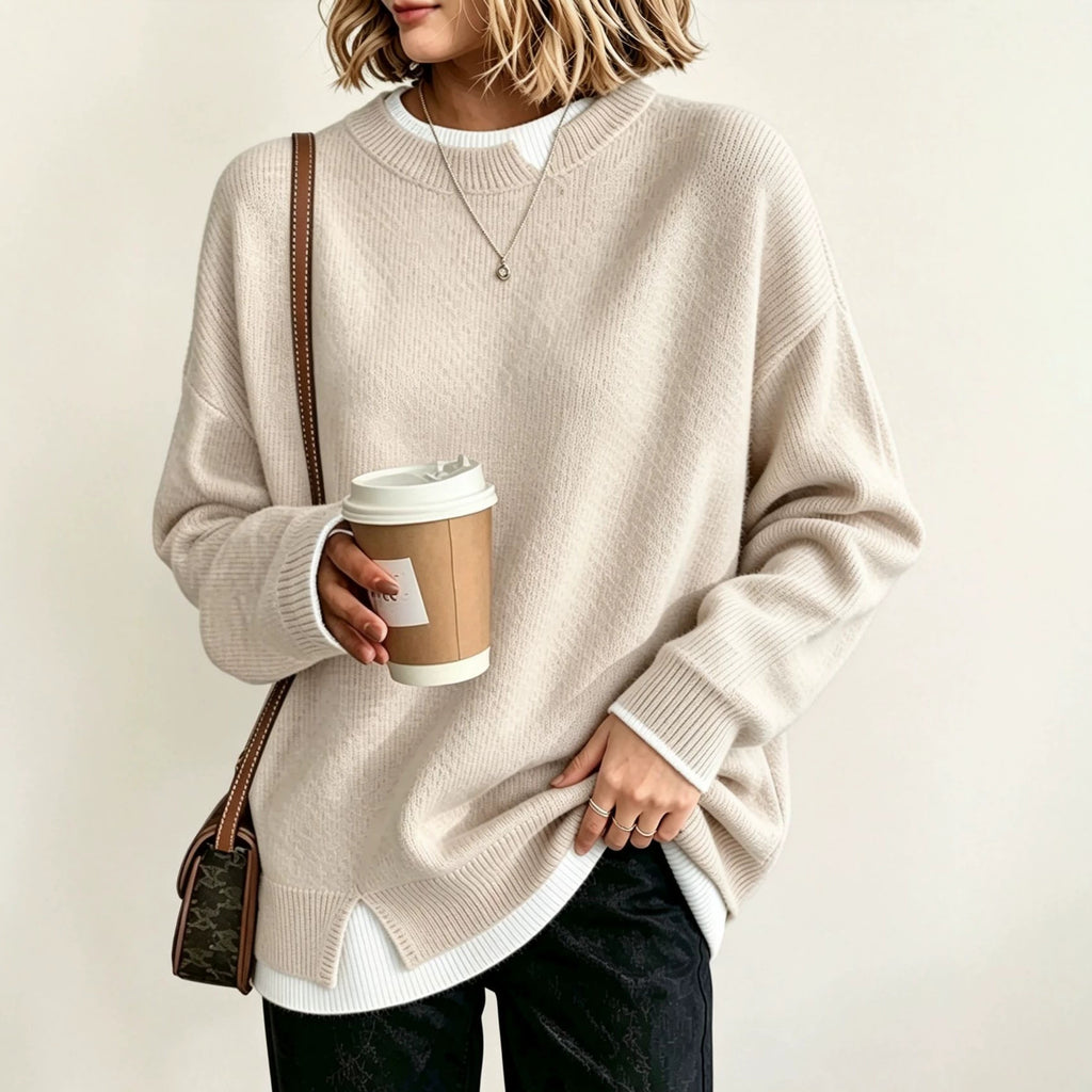 Strickpullover im Color-Blocking-Design