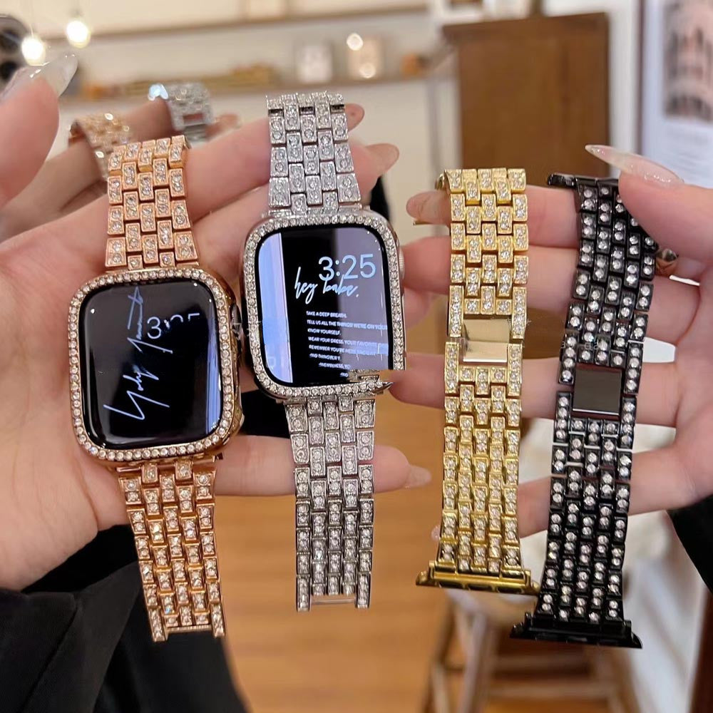 Diamant-Band für Apple Watch – Edelstahl – Bild 8 | LuxeStyle