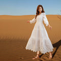 Elegantes V-Ausschnitt Spitzenkleid – Bild 1 | LuxeStyle