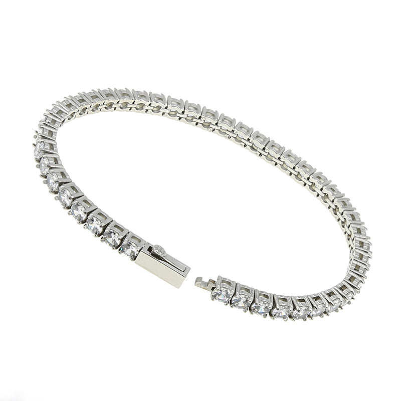 Tennis-Armband aus Edelstahl mit Zirkonia – Bild 8 | LuxeStyle