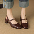 Casual Sandalen mit Blockabsatz, quadratischer Zeh und Nietenakzenten