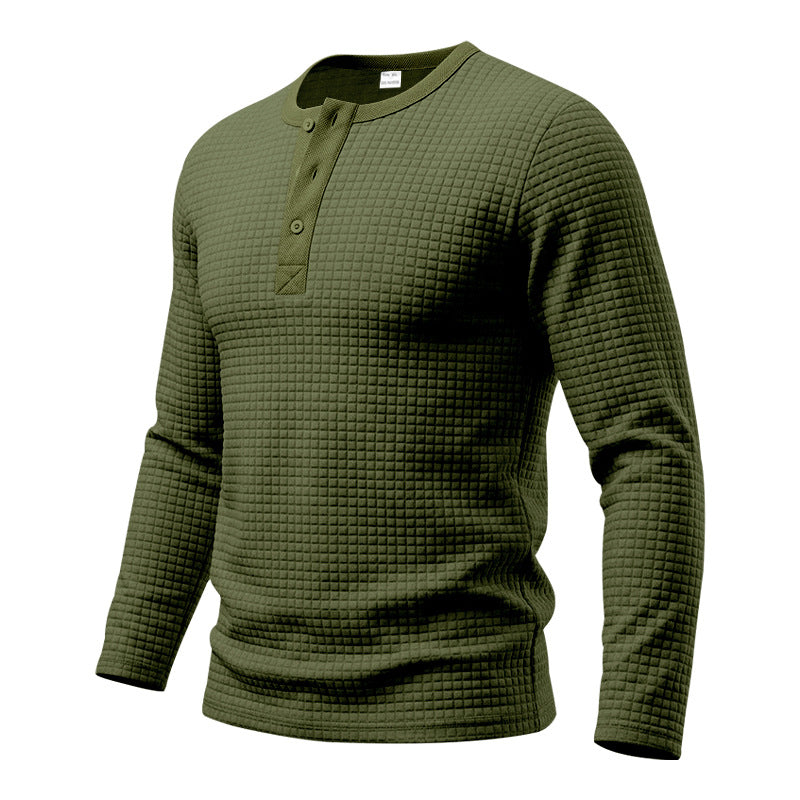 Herren Retro-Jacquard-Plaid-Weitshirt