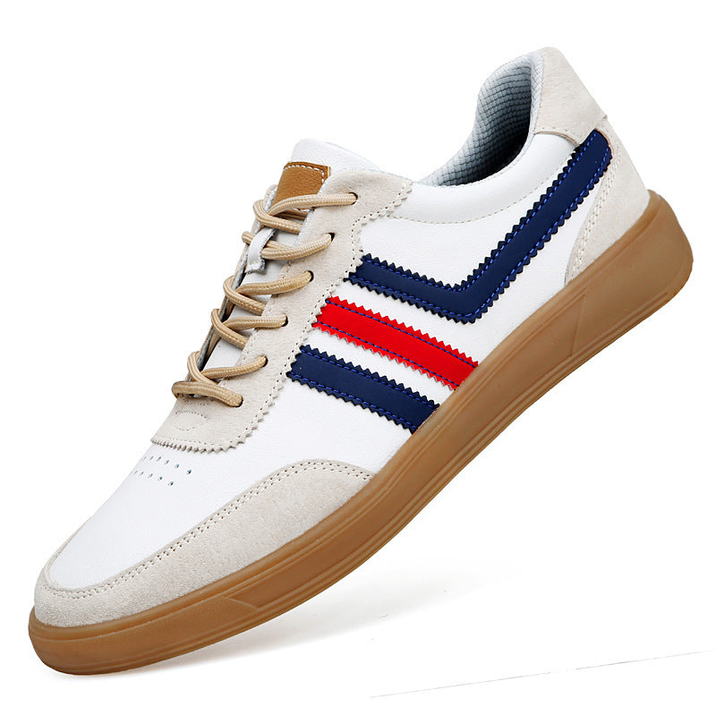 Männer-Leder-Sneaker mit Höhen-Boost