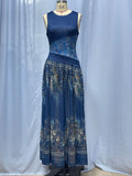 Boho-Maxi-Kleid ohne Ärmel, gestreift – Bild 15 | LuxeStyle