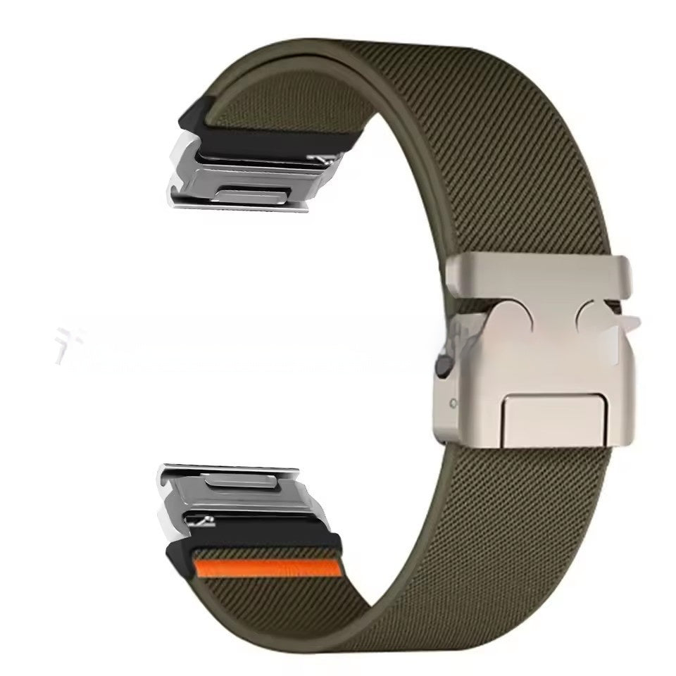 Elastisches Nylon-Armband mit Schirmverschluss 22/26 mm