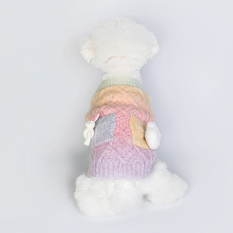 Bunter Strickpullover für Hunde – Bild 4 | LuxeStyle