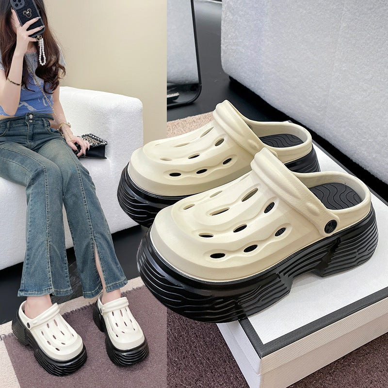 Damen Plateau-Sandalen mit Lochmuster – Bild 2 | LuxeStyle