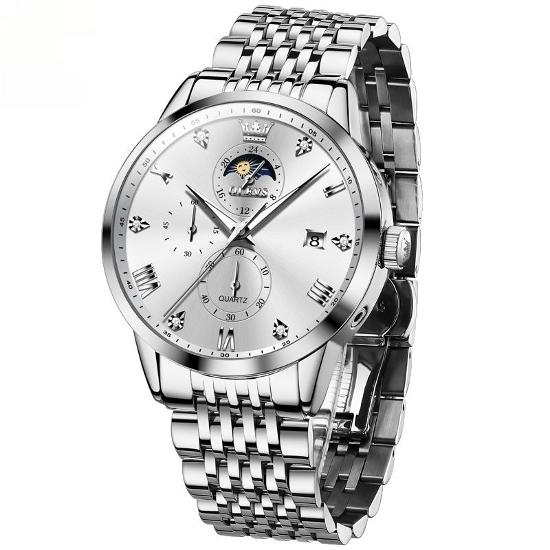 Business Herrenuhr mit Multifunktionsanzeige