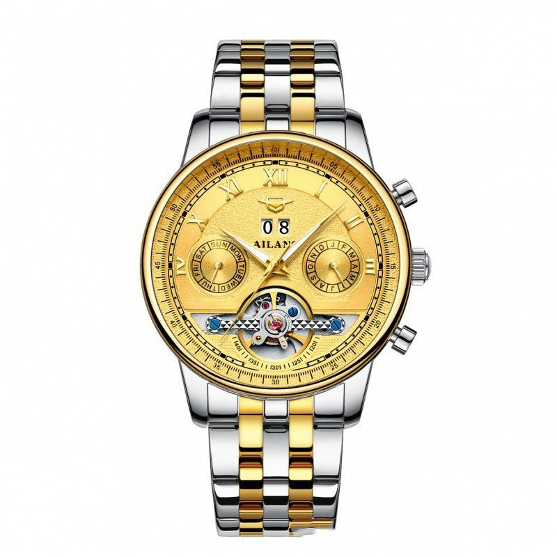 Automatische Mechanische Herrenuhr Sun Moon Stars
