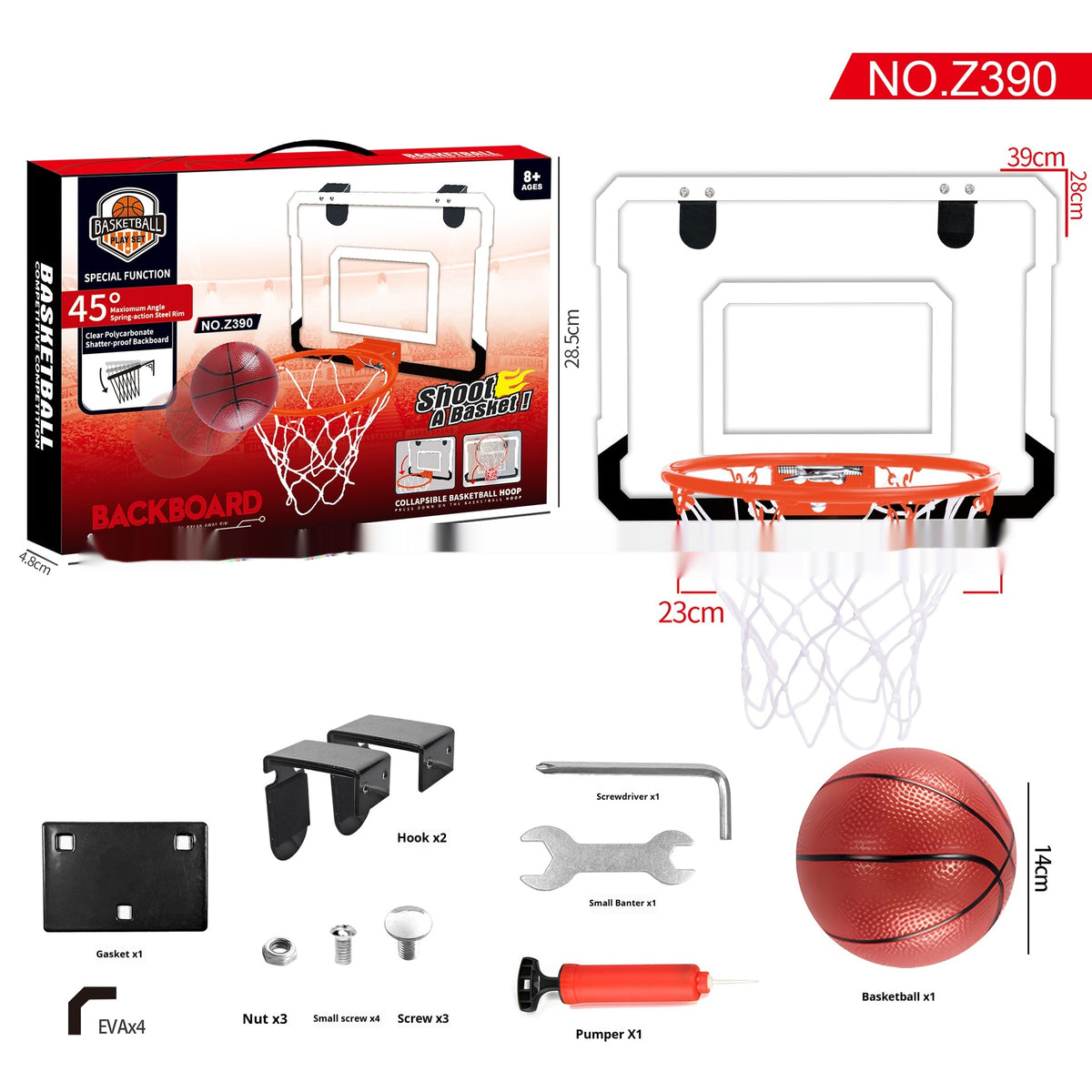 Faltbarer Basketballkorb mit Saugnapf/Haken – Bild 7 | LuxeStyle
