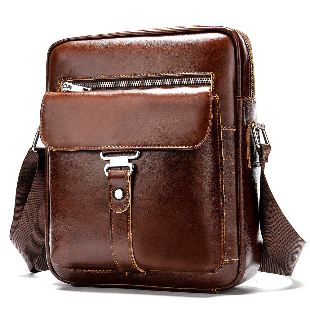 Männlicher Leder Messenger Beutel