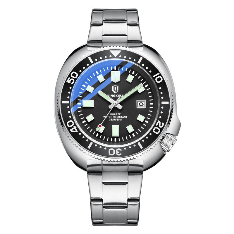 Quarz-Herrenuhr mit Edelstahlarmband – Bild 6 | LuxeStyle