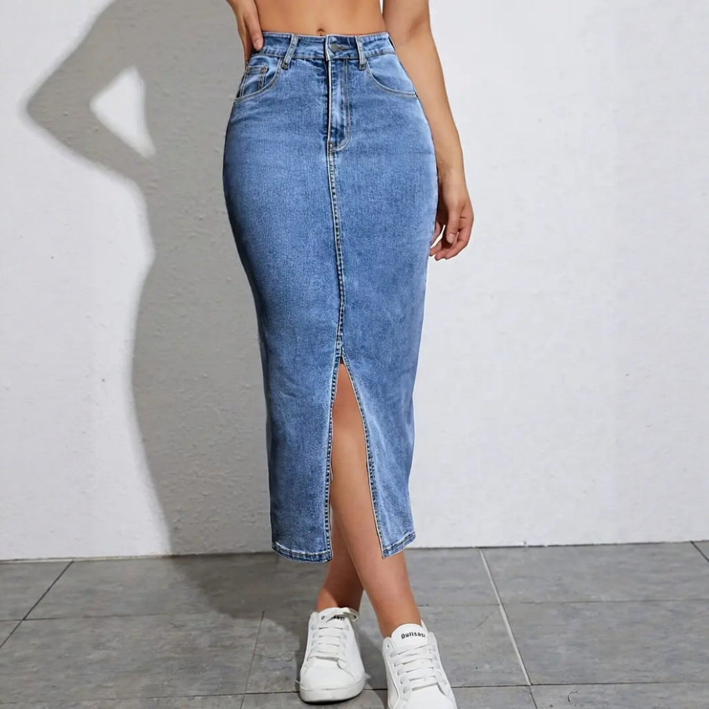 Mid-Länge Bodycon Kleid, figurbetonend, elastisch