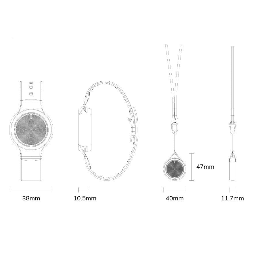 Notruf-Armband mit Sturzsensor und Bluetooth