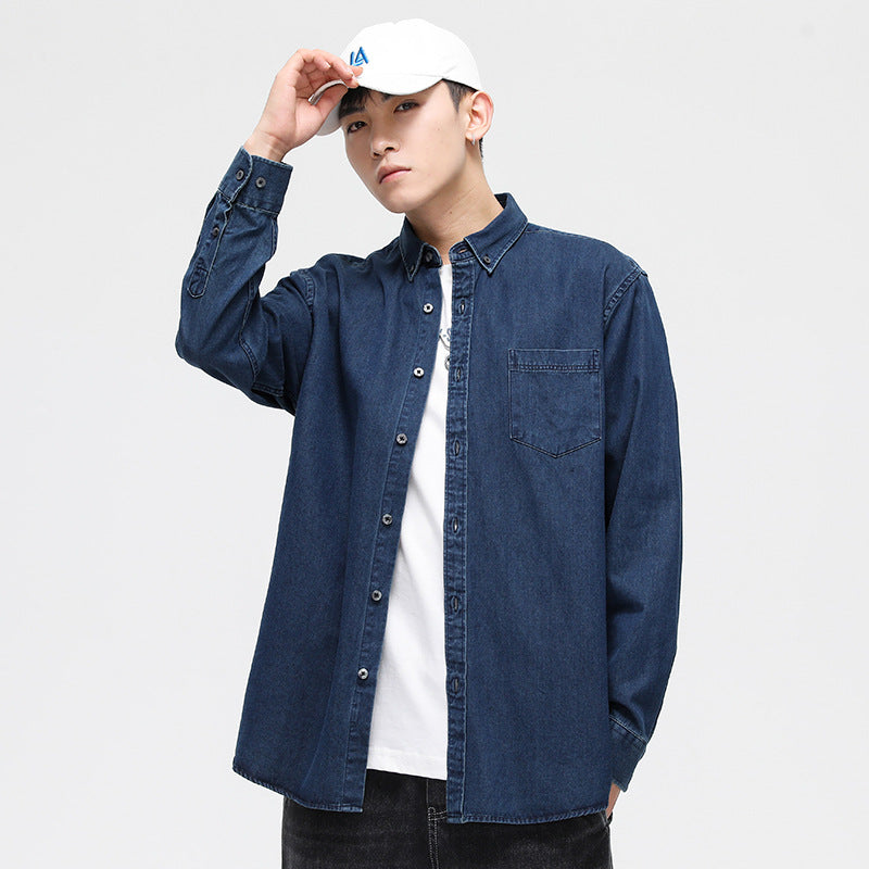Herren Langarmshirt Slim Fit Casual