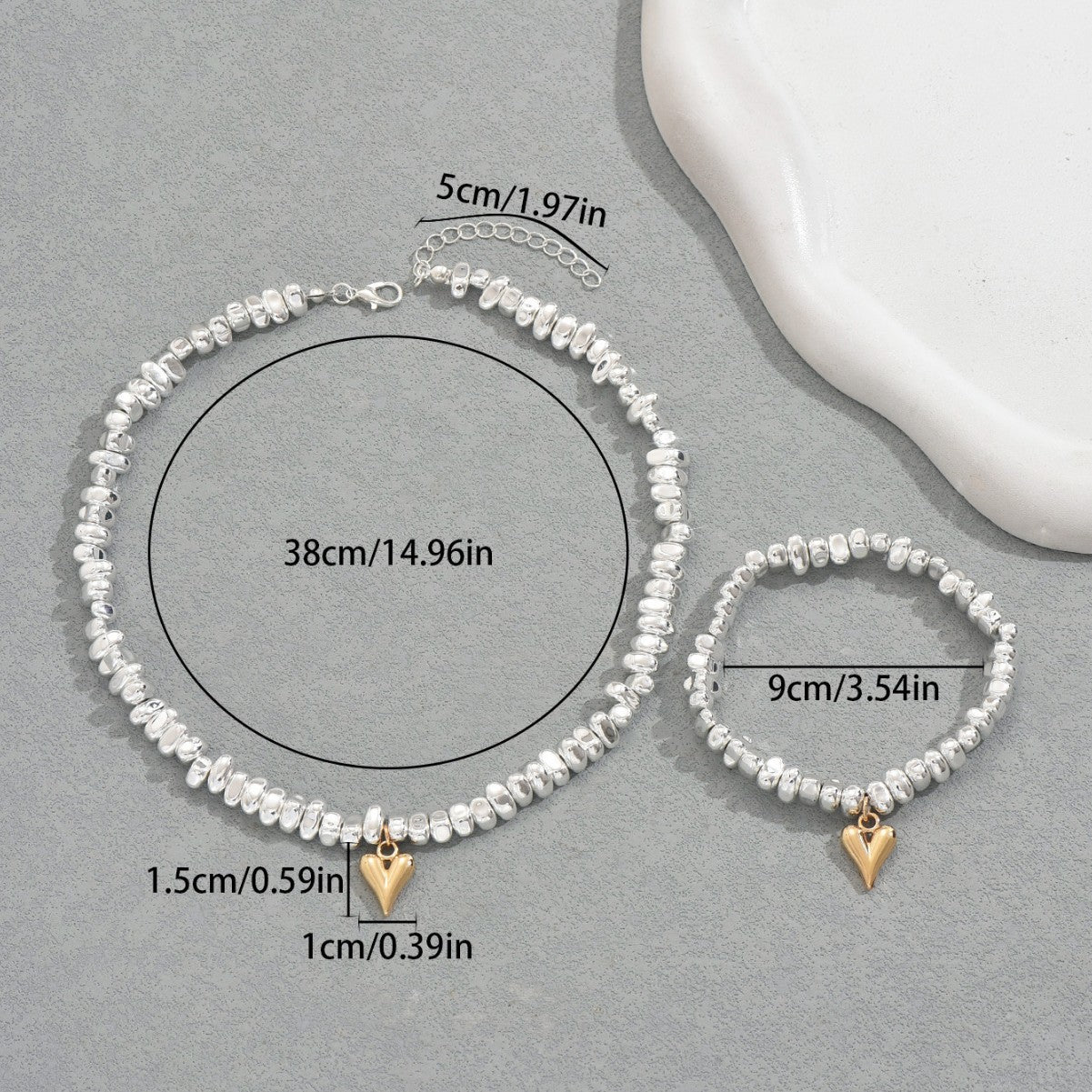 Herz-Schmuck-Set