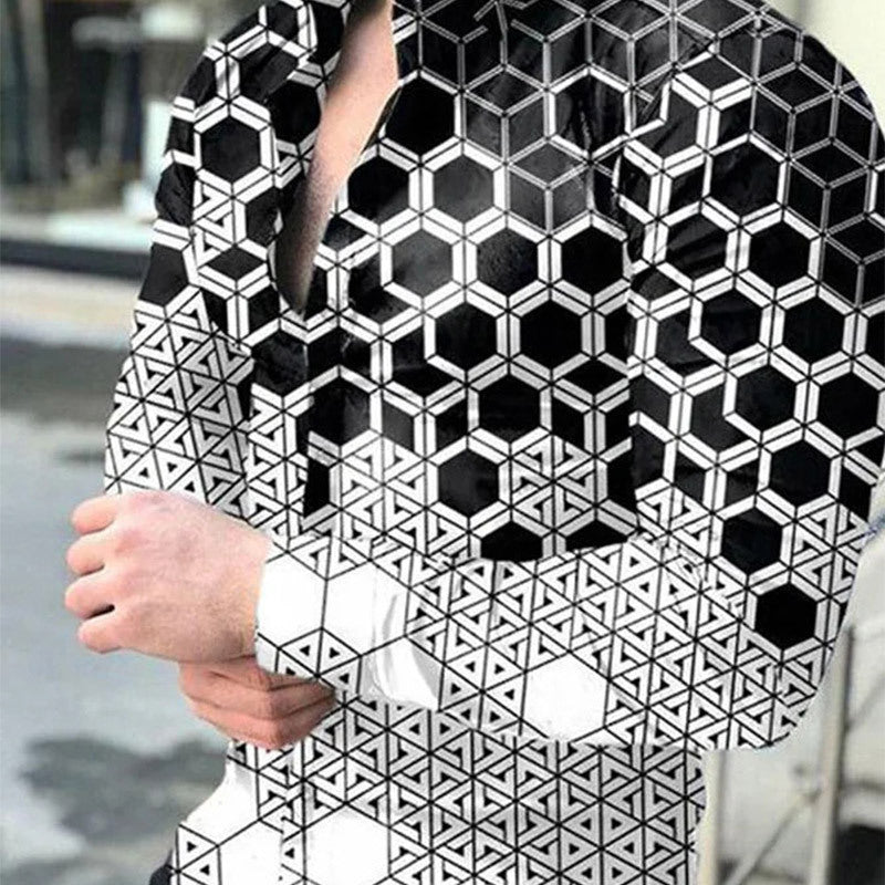 Herren Langarmshirt mit 3D-Digitaldruck – Bild 10 | LuxeStyle