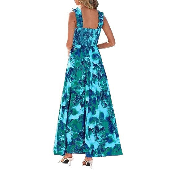 Damen-Sommerkleid ohne Ärmel, Blumenprint