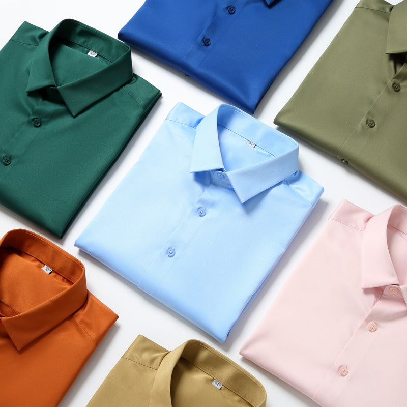 Elastisches Seidenhemd für Herren, Langarm | LuxeStyle