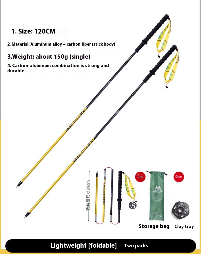 Zusammenklappbarer Carbon-Trekkingstock 110 cm – Bild 6 | LuxeStyle