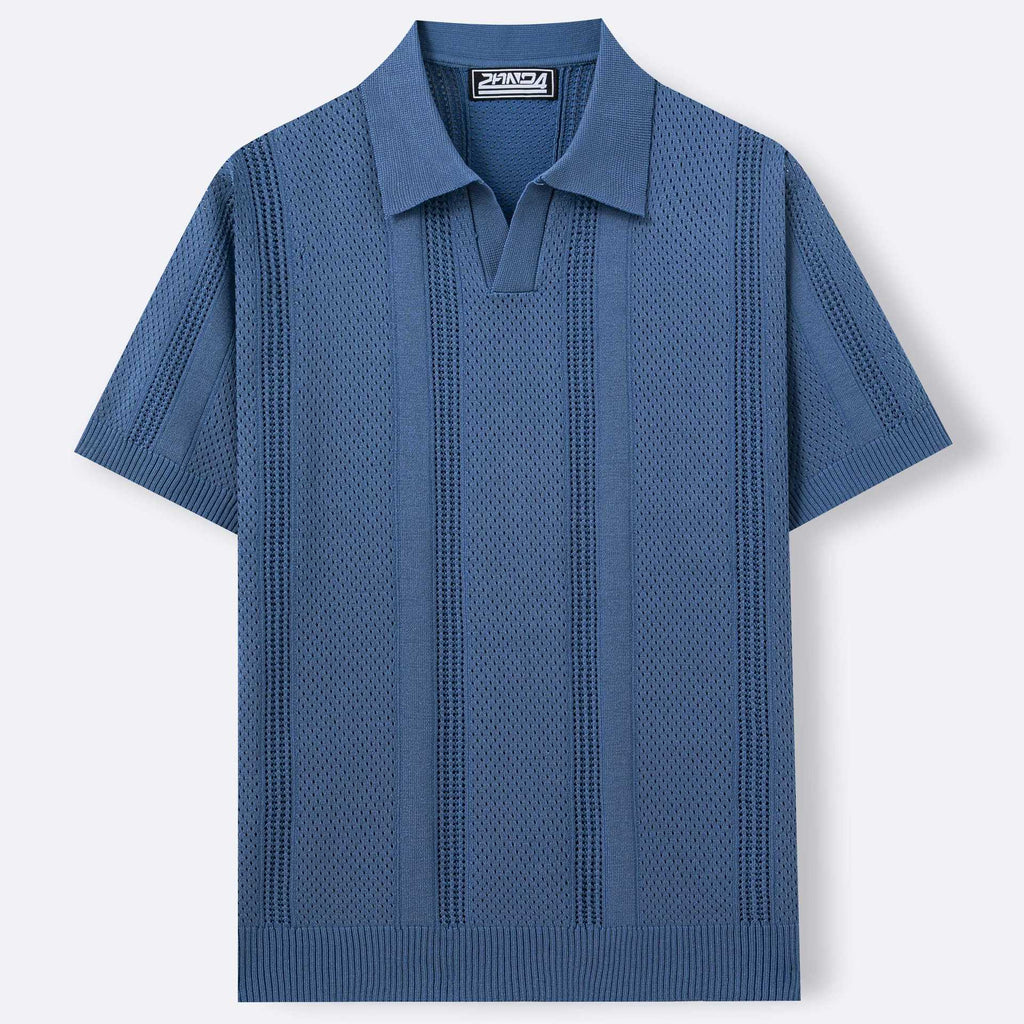 Herren Strick-Polo Lido