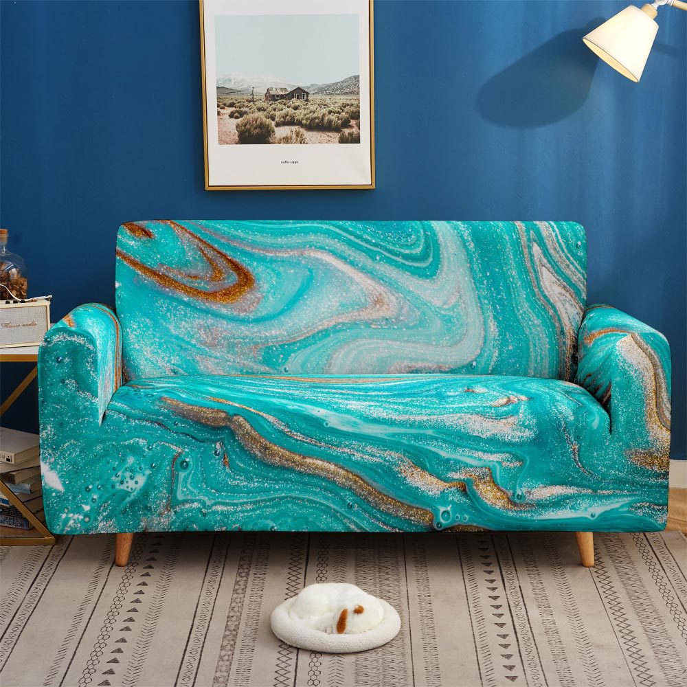 Art Texture Stretch-Sofabezug, rutschfest – Bild 2 | LuxeStyle
