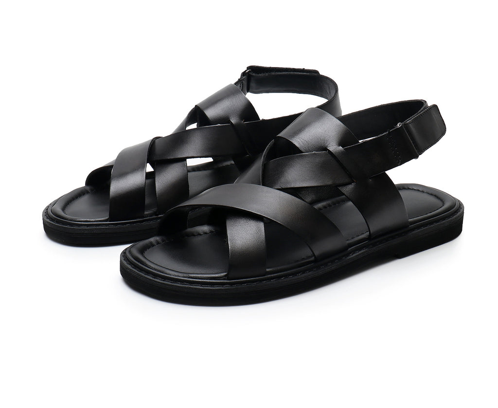 Sommer-Sandalen aus echtem Leder für Herren