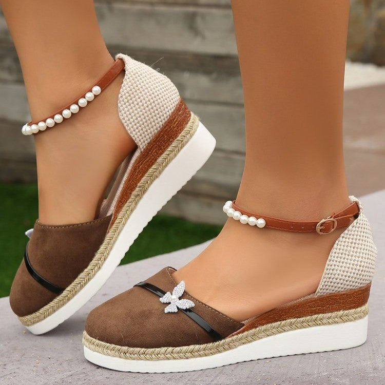 Espadrille-Sandalen mit Keilabsatz – Bild 6 | LuxeStyle